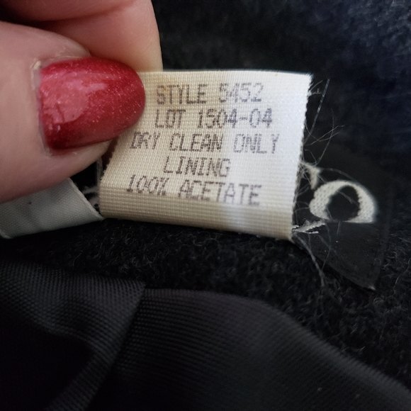 Adolfo International Blazer Black 100% Wool Classic Lined Gold-toned Button sz10 - Picture 7 of 10